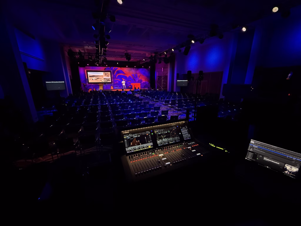 Yamaha DM7 at front of house for a live conference event run by Pro AVL Africa